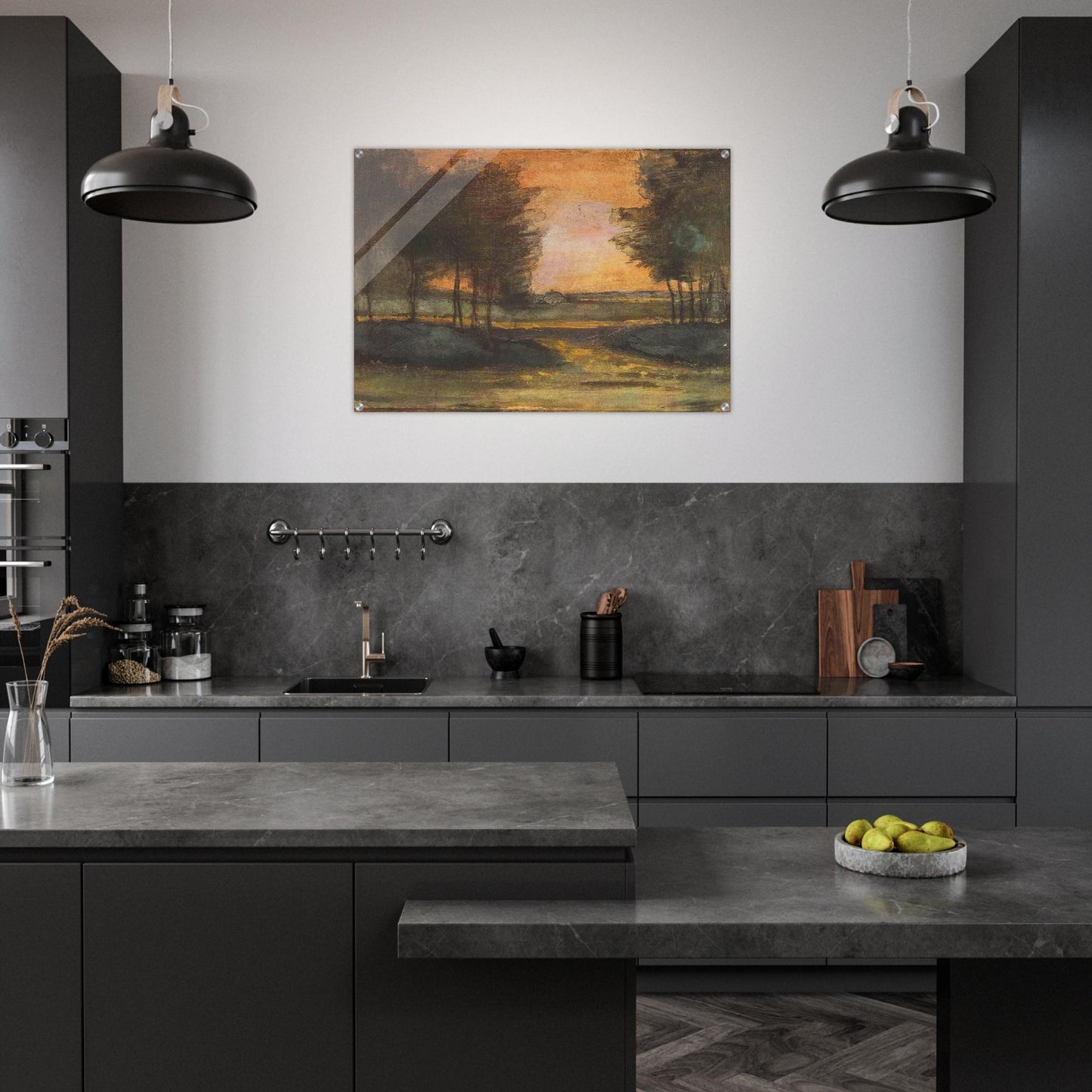 The Landscape in Drenthe - Vincent van Gogh Acrylic Print - 70x100 cm / 28x40″ inches | Vincent van Gogh Wall Art | Vincent van Gogh Prints