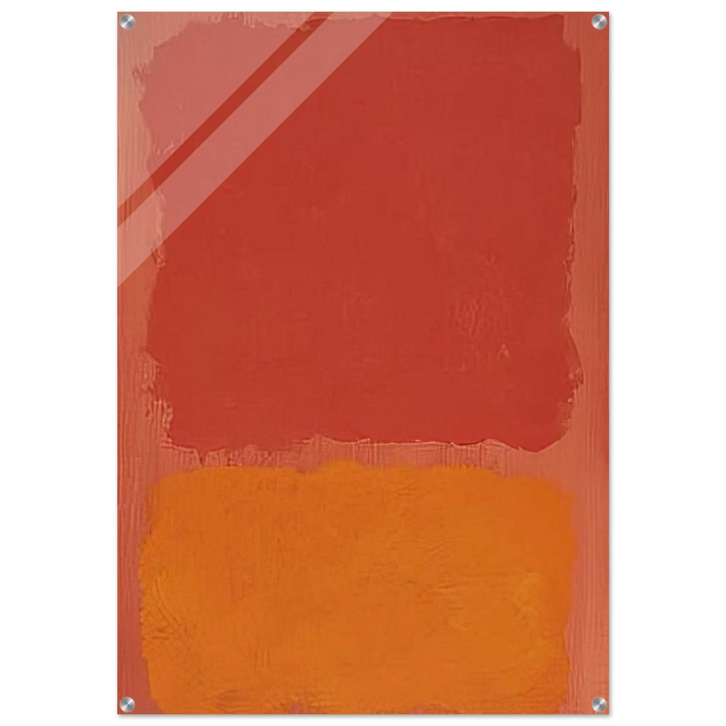 Untitled Red and Orange on Salmon - 1969 - Mark Rothko Acrylic Print - 70x100 cm / 28x40″ inches | Mark Rothko Wall Art | Mark Rothko Prints