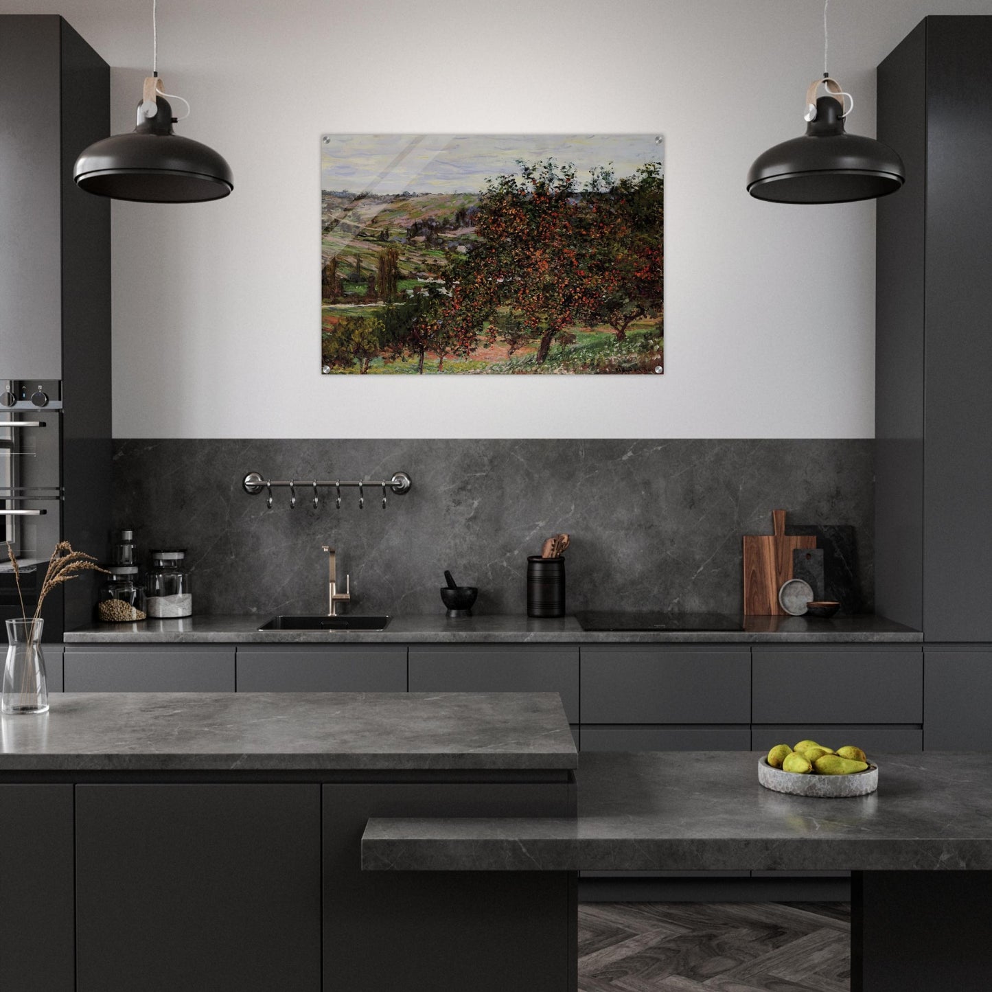 Apple Trees near Vetheuil - claude monet Acrylic Print - 70x100 cm / 28x40″ inches