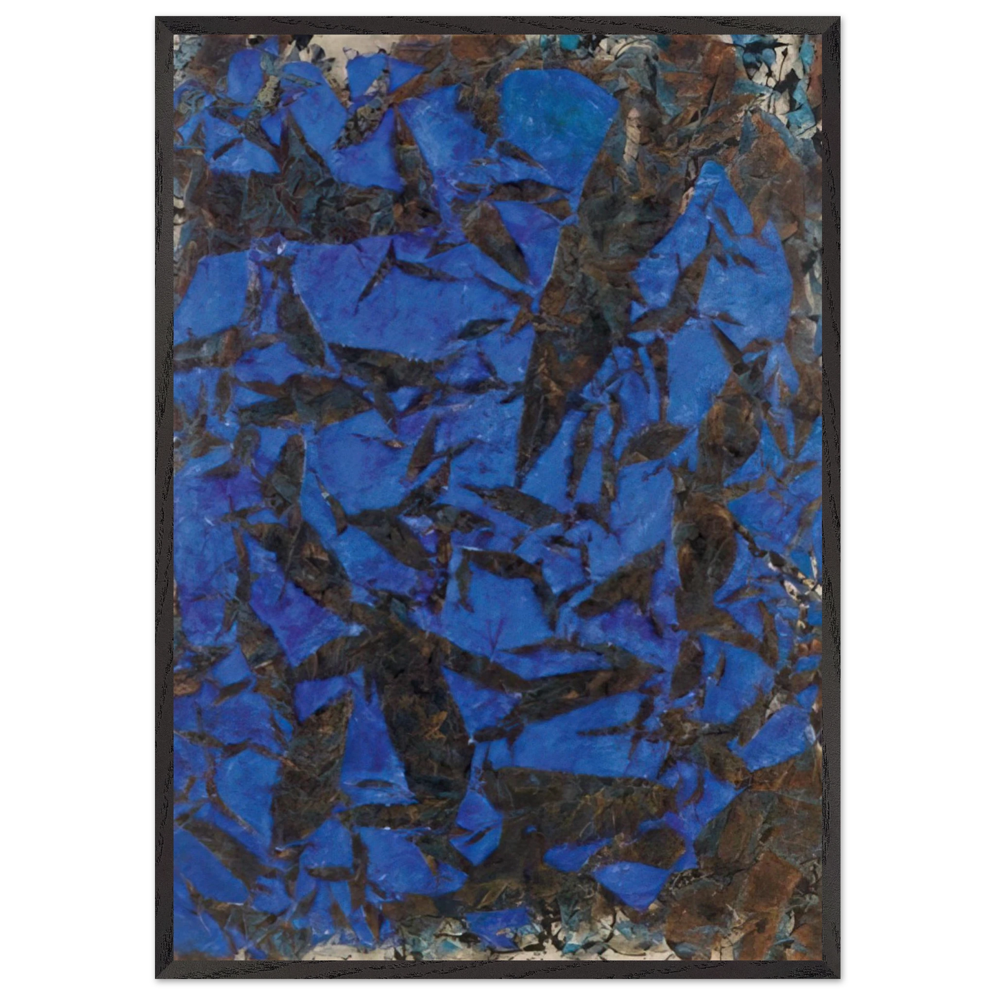 Mariale - Tachisme - Simon Hantai 70x100 cm / 28x40 inches Framed Art Print – Black Wooden Frame