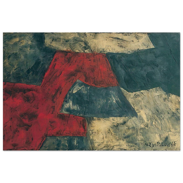 Composition - 1958 - Serge Poliakoff Art Prints - 100x150 cm / 40x60″ inches | Serge Poliakoff Poster | Serge Poliakoff Prints