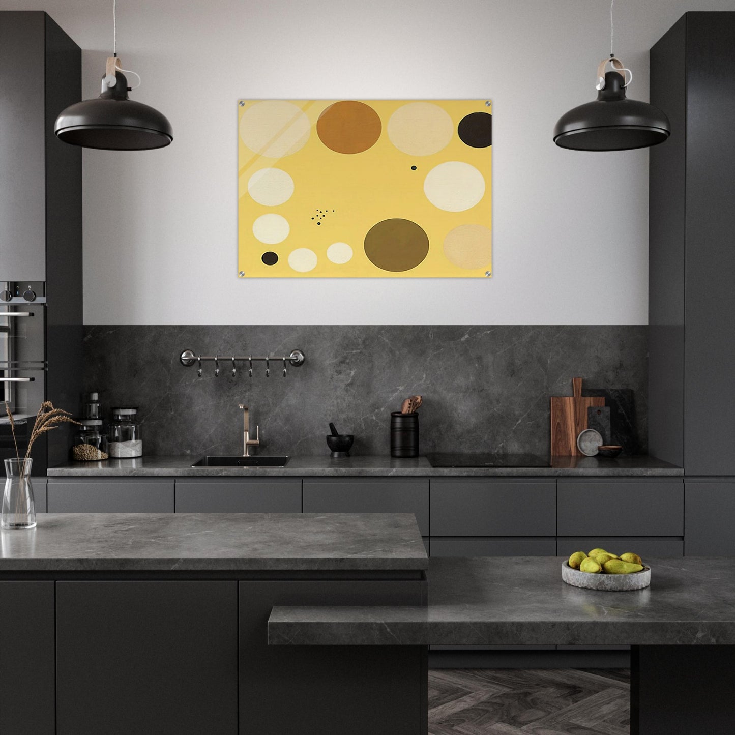 Carta celeste en amarillo n° 1 - 1953 1 - Lolo Soldevilla Acrylic Print - 70x100 cm / 28x40″ inches