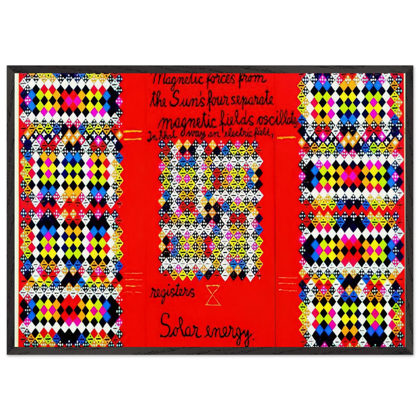 Solar Energy Optics - 1975 - Alfred Jensen 70x100 cm / 28x40 inches Framed Art Print – Black Wooden Frame