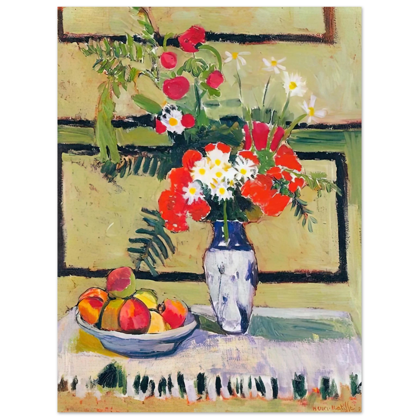 Henri Matisse - FLOWERS AND FRUIT 1909 75x100 cm / 30x40inches Fine Art Poster