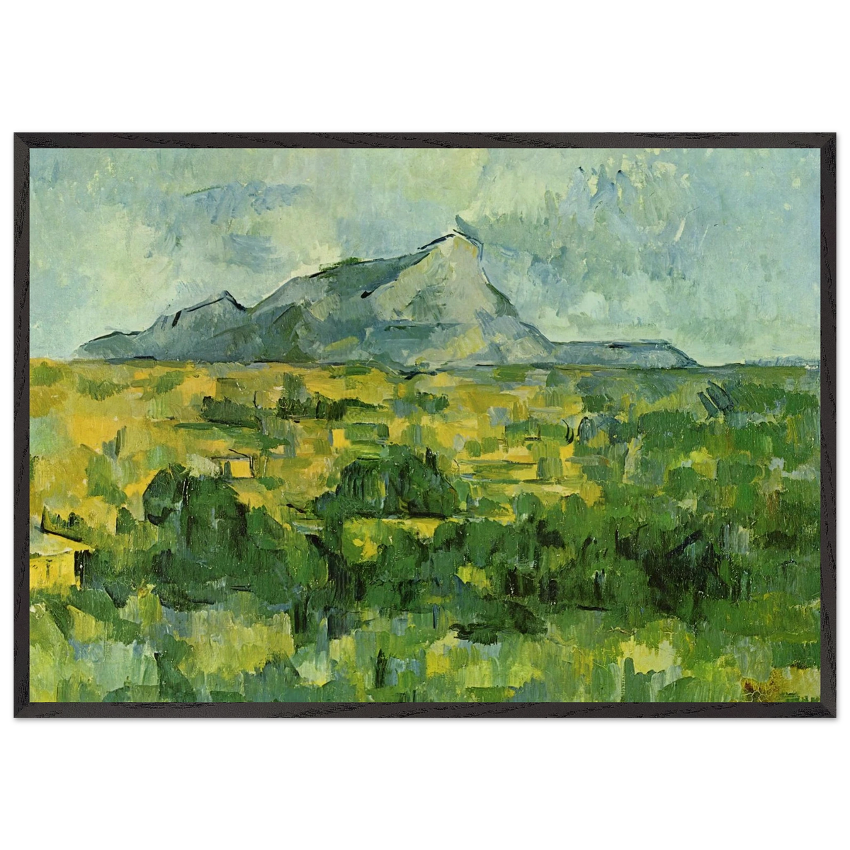 Mont Sainte-Victoire - Paul Cezanne 70x100 cm / 28x40 inches Framed Art Print – Black Wooden Frame