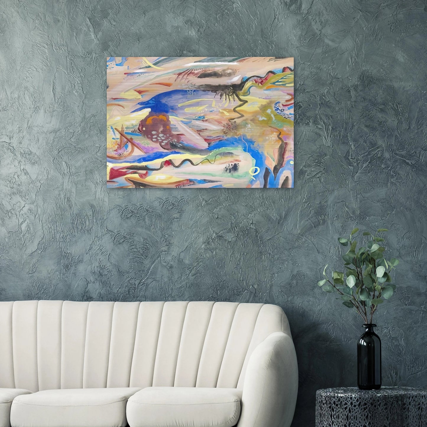 SINFONIE XIII 1913 - Rudolf Bauer Brushed Aluminum Print - 70x100 cm / 28x40 inches | Rudolf Bauer Aluminum Print | Rudolf Bauer Prints