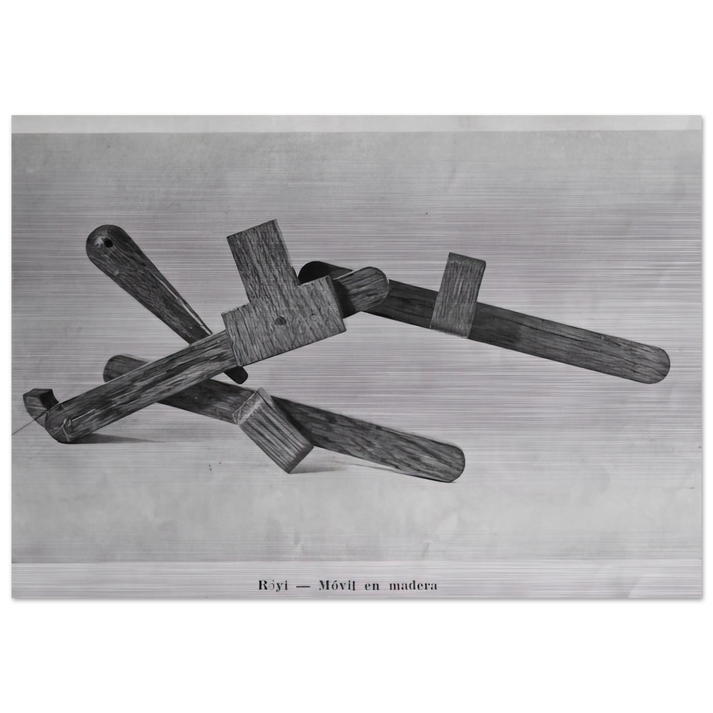 Röyi - 1945 - Gyula Kosice Brushed Aluminum Print - 70x100 cm / 28x40 inches | Gyula Kosice Aluminum Print | Gyula Kosice Prints