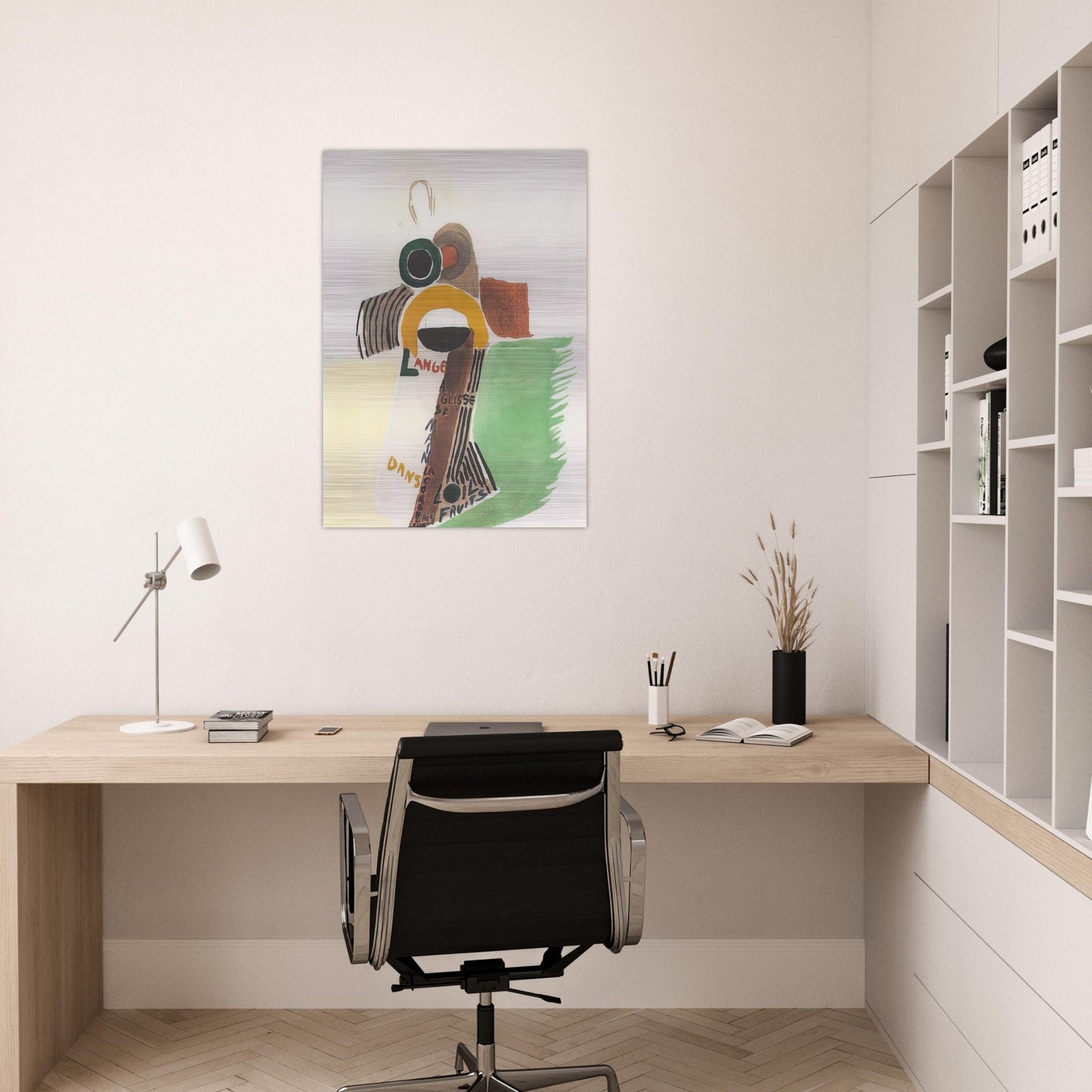 ROBE POEME L ANGE A GLISSE 1922 - Sonia Delaunay Brushed Aluminum Print - 70x100 cm / 28x40 inches | Sonia Delaunay Aluminum Print | Sonia Delaunay Prints