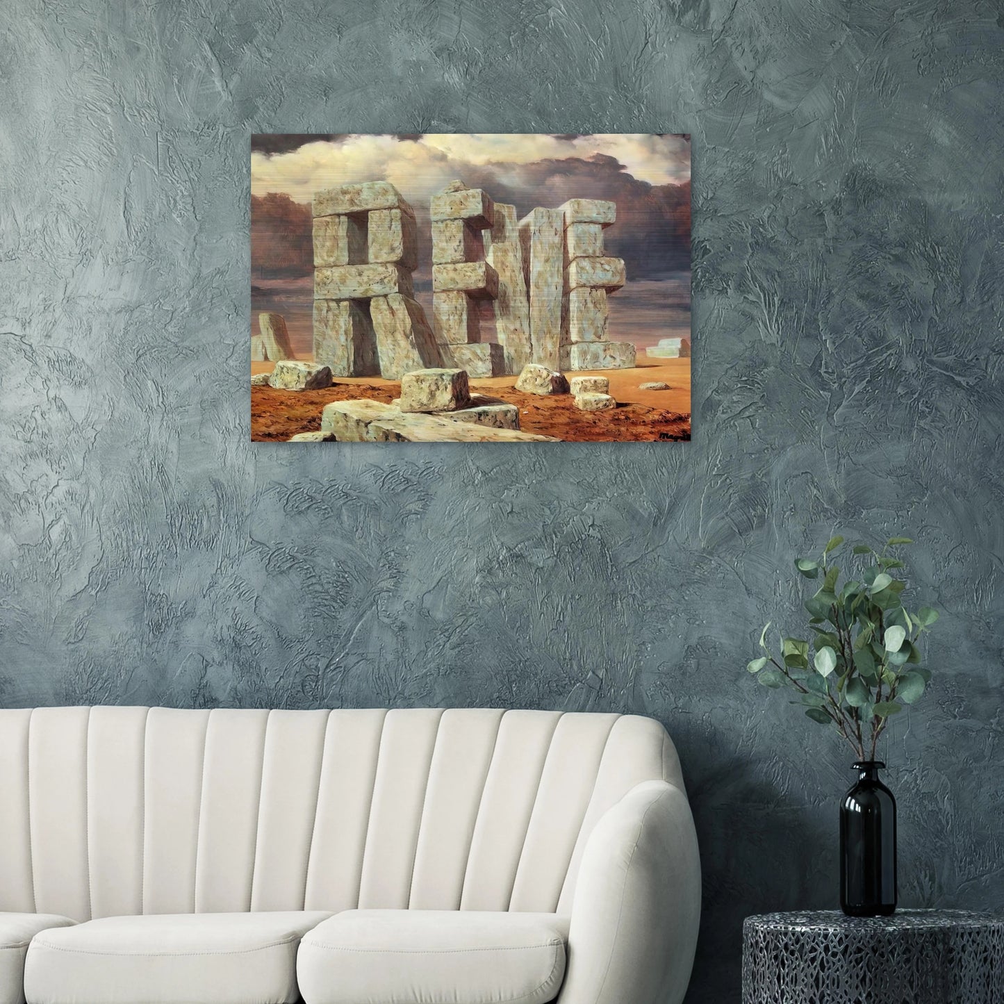 THE ART OF CONVERSATION 1950 - Rene Magritte Brushed Aluminum Print - 70x100 cm / 28x40 inches | Rene Magritte Aluminum Print | Rene Magritte Prints