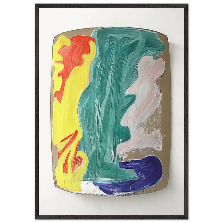 Baton - 1986 - Ron Gorchov 70x100 cm / 28x40 inches Framed Art Print – Black Wooden Frame