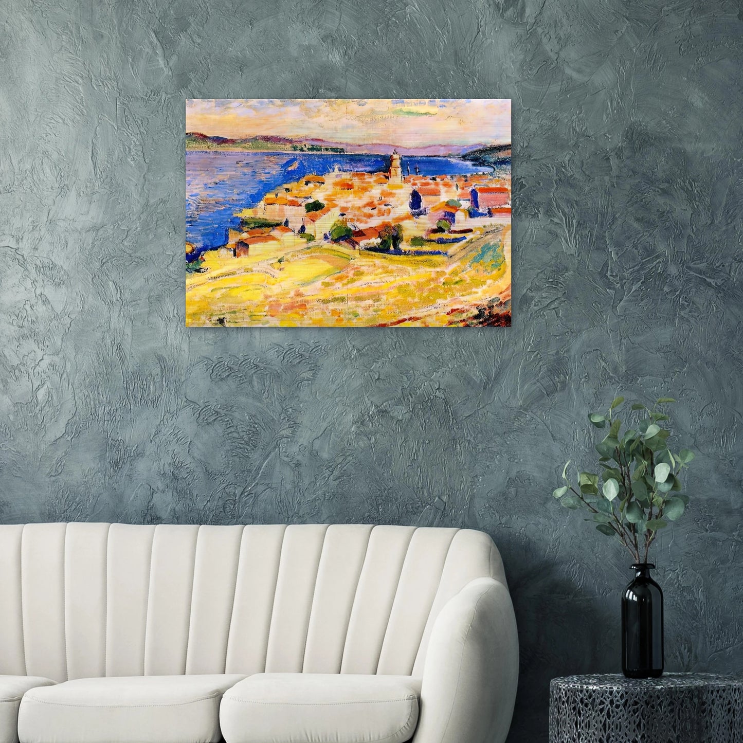 VIEW OF SAINT TROPEZ 1904 - Henri Matisse Brushed Aluminum Print - 70x100 cm / 28x40 inches | Henri Matisse Aluminum Print | Henri Matisse Prints