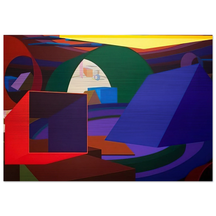 Orion II - Al Held Brushed Aluminum Print - 70x100 cm / 28x40 inches | Al Held Aluminum Print | Al Held Prints