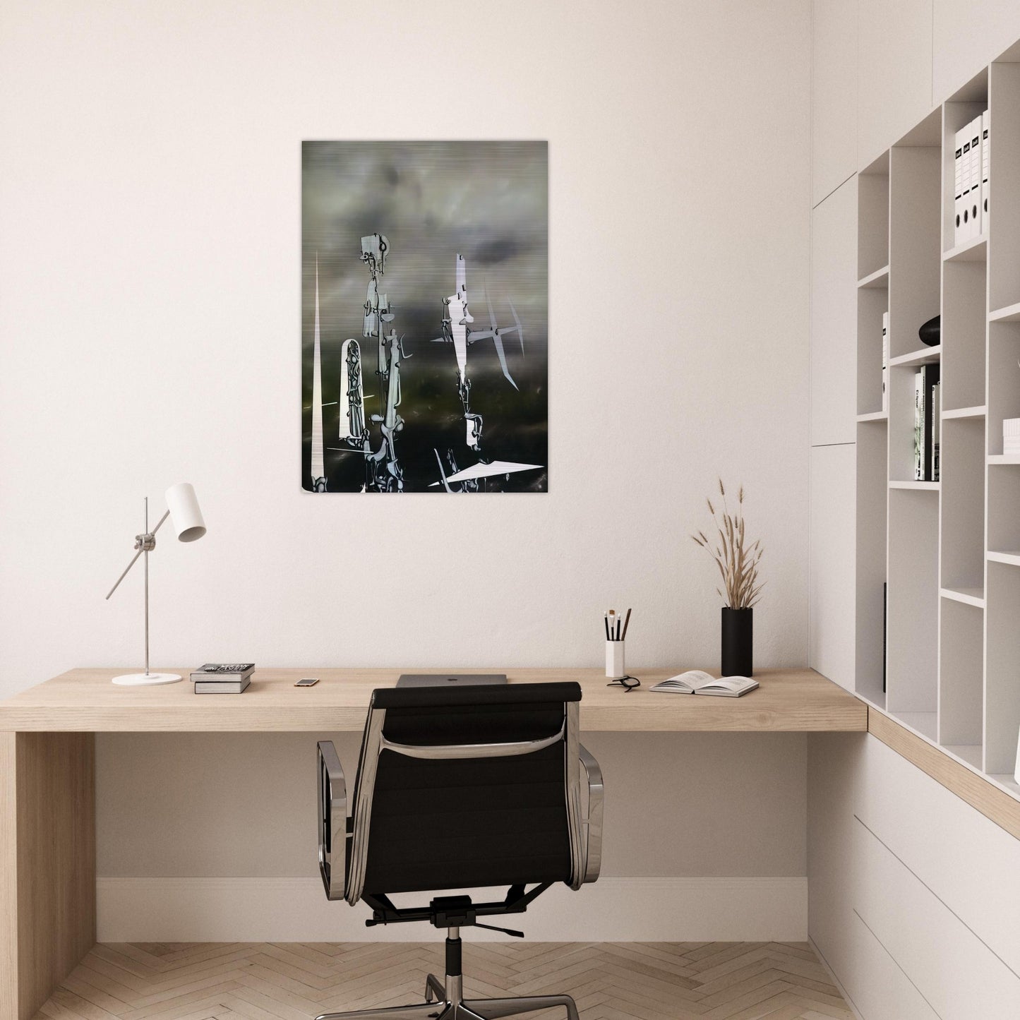 Phantoms - Yves Tanguy Brushed Aluminum Print - 70x100 cm / 28x40 inches | Yves Tanguy Aluminum Print | Yves Tanguy Prints