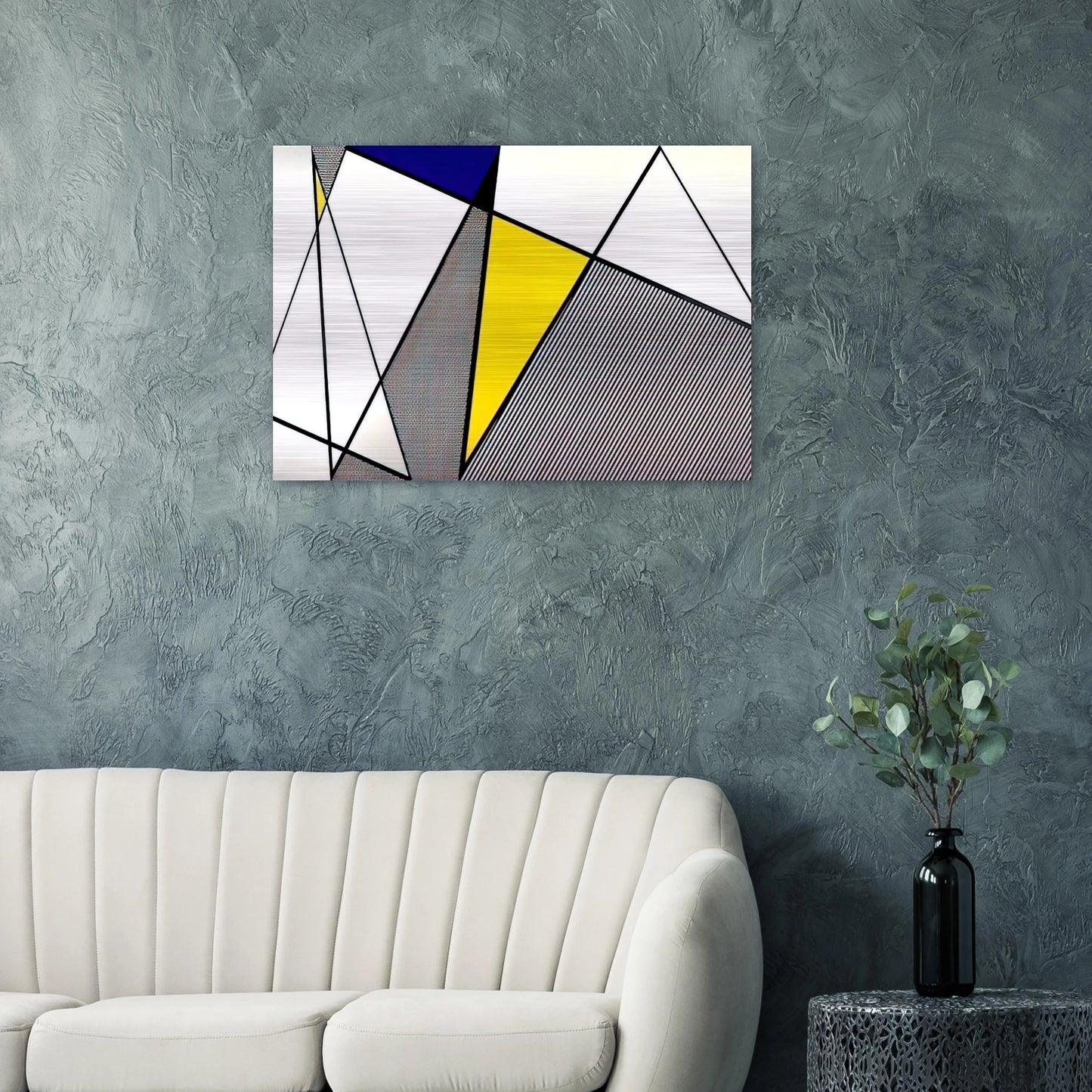 PERFECT PAINTING 1 1985 - Roy Lichtenstein Brushed Aluminum Print - 70x100 cm / 28x40 inches | Roy Lichtenstein Aluminum Print | Roy Lichtenstein Prints