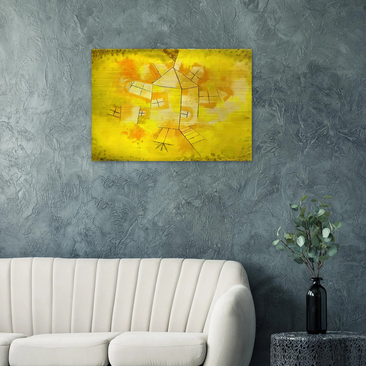 REVOLVING HOUSE 1921 - Paul Klee Brushed Aluminum Print - 70x100 cm / 28x40 inches | Paul Klee Aluminum Print | Paul Klee Prints