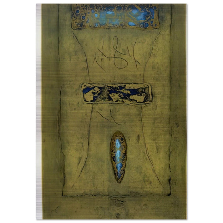 Mr. Delo's Yellow Wall - 1970 - Hiroyuki Tajima Brushed Aluminum Print - 70x100 cm / 28x40 inches | Hiroyuki Tajima Aluminum Print | Hiroyuki Tajima Prints