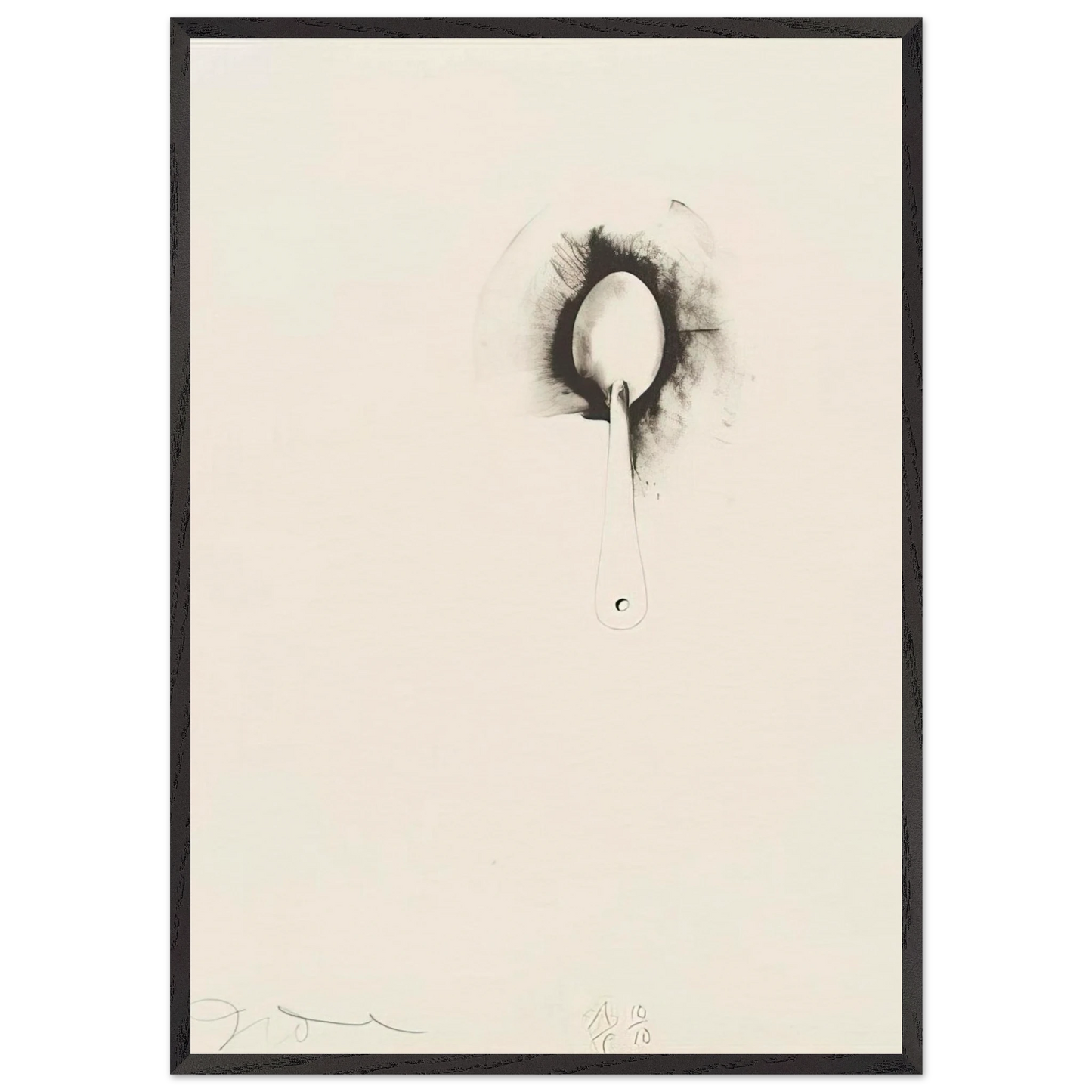 UNTITLED FROM TEN WINTER TOOLS 1973 6 - Jim Dine 70x100 cm / 28x40 inches Framed Art Print – Black Wooden Frame