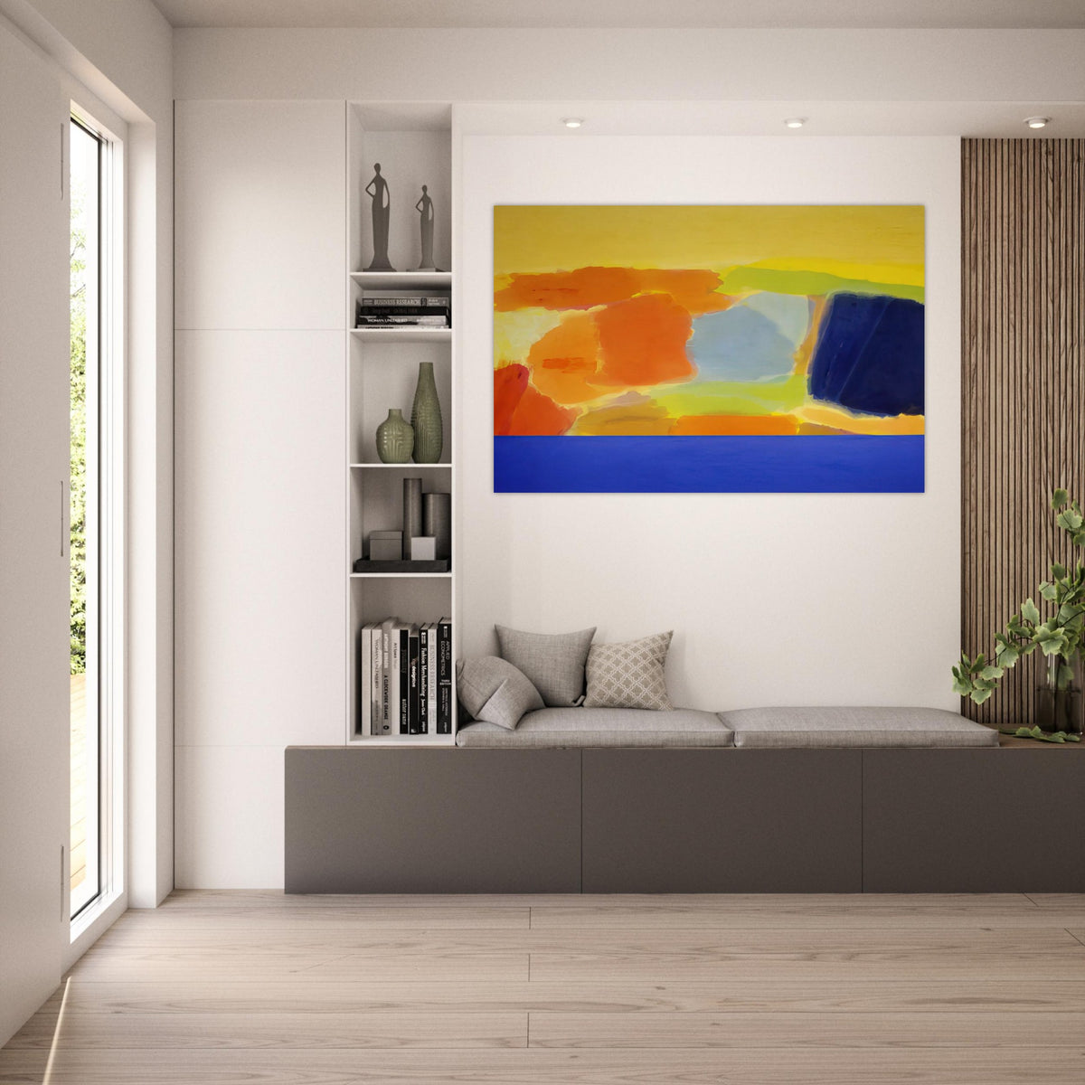 Captain Blue - 1979 - Ronnie Landfield Art Prints - 100x150 cm / 40x60″ inches | Ronnie Landfield Poster | Ronnie Landfield Prints