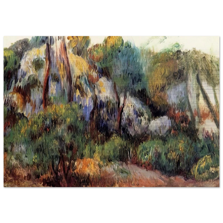 Purple Landscape - Pierre-Auguste Renoir Brushed Aluminum Print - 70x100 cm / 28x40 inches | Pierre-Auguste Renoir Aluminum Print | Pierre-Auguste Renoir Prints