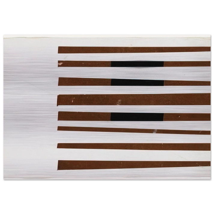 Black, Brown, White - Ellsworth Kelly Brushed Aluminum Print - 70x100 cm / 28x40 inches | Ellsworth Kelly Aluminum Print | Ellsworth Kelly Prints