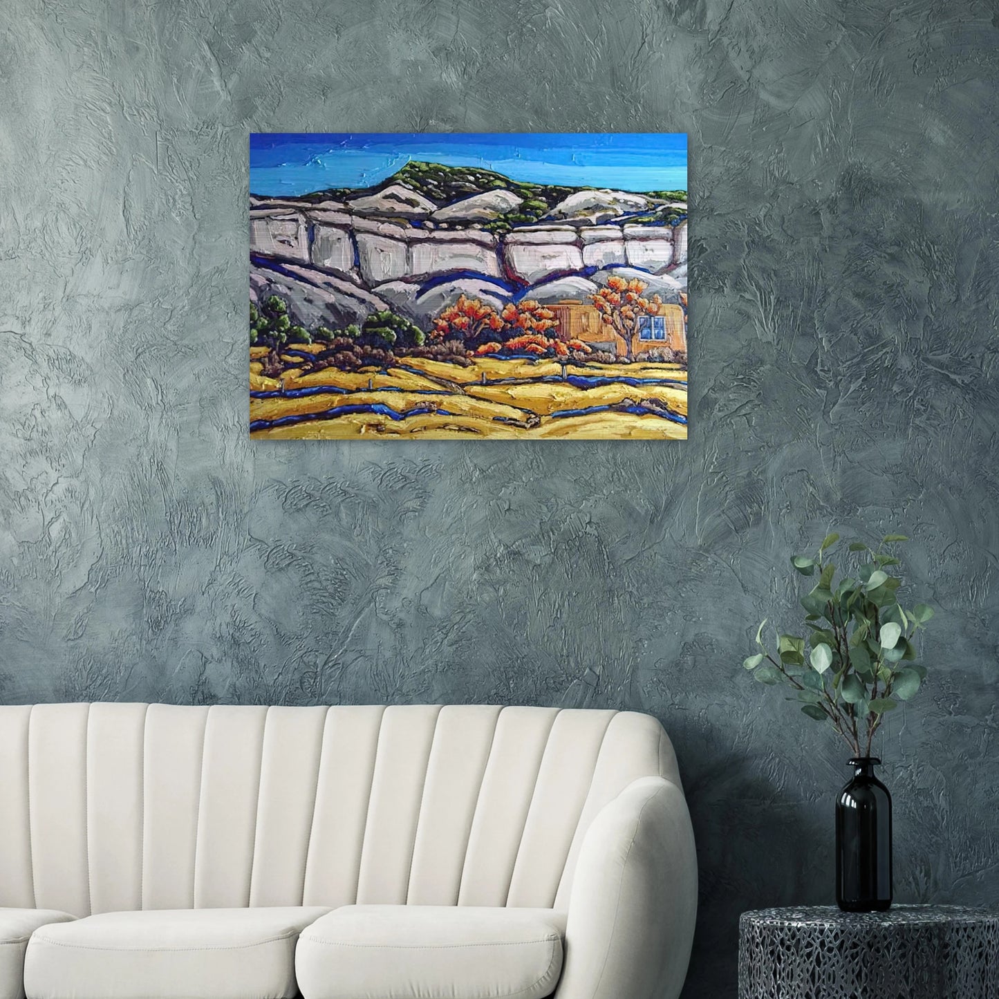 Ghost Ranch Painting - Georgia O'Keeffe Brushed Aluminum Print - 70x100 cm / 28x40 inches | Georgia O'Keeffe Aluminum Print | Georgia O'Keeffe Prints