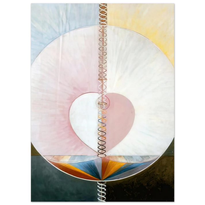 Hilma af Klint - WHAT A HUMAN BEING IS 1910 Wall art - 30x30 cm / 12x12 Inches - Premium Wooden Framed Poster With Fine Art Paper - Black frame