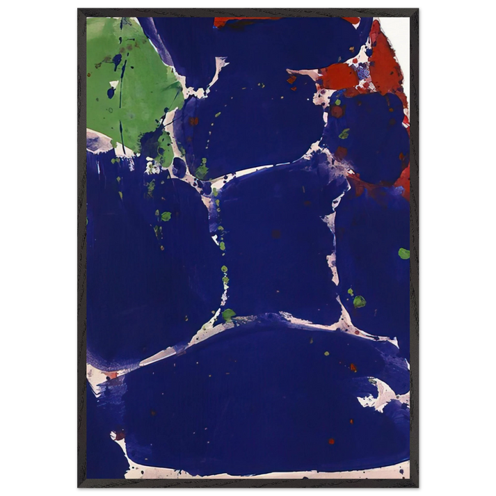 Untitled SF55-003 - Sam Francis 70x100 cm / 28x40 inches Framed Art Print – Black Wooden Frame