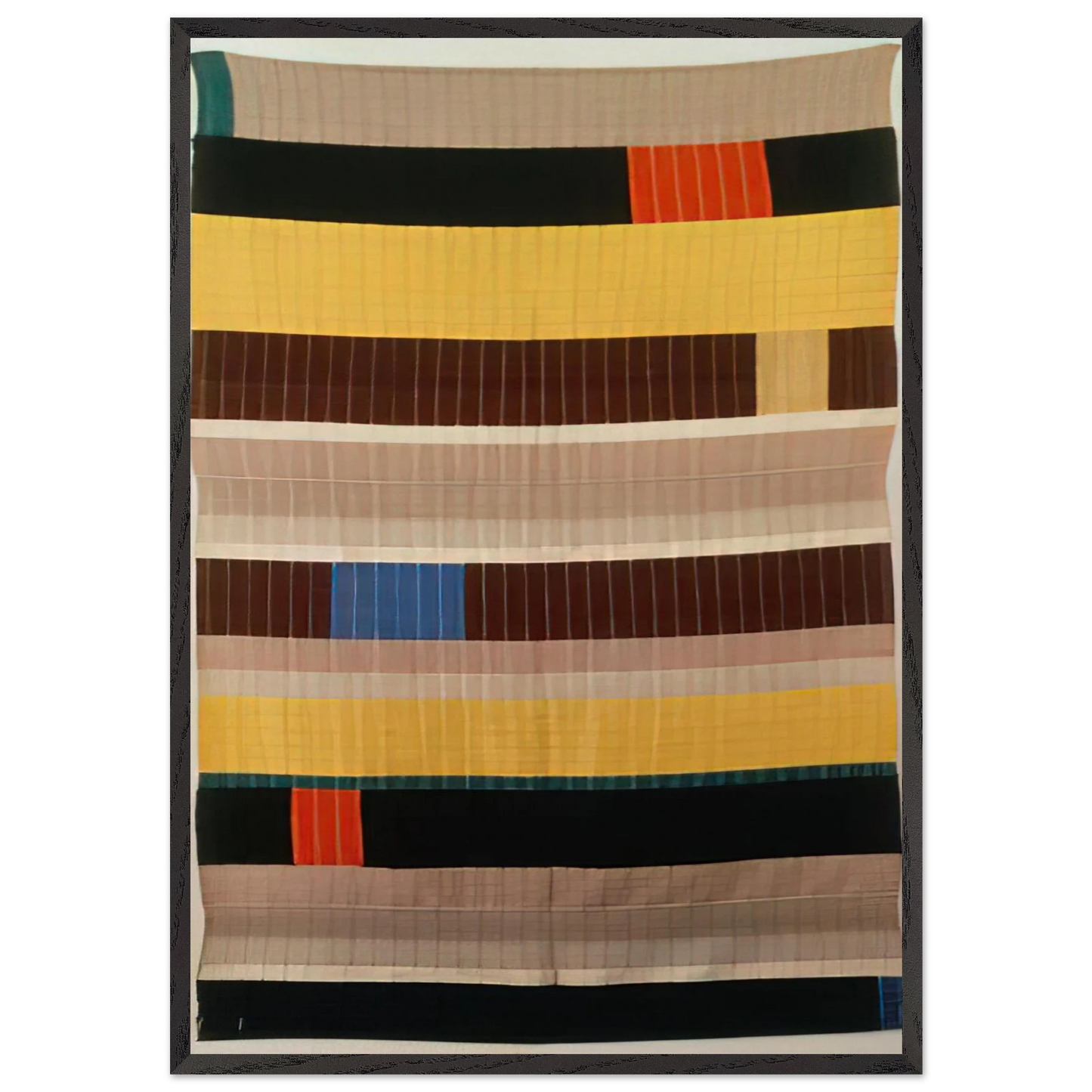 WALL HANGING 1925 1 - Anni Albers 70x100 cm / 28x40 inches Framed Art Print – Black Wooden Frame