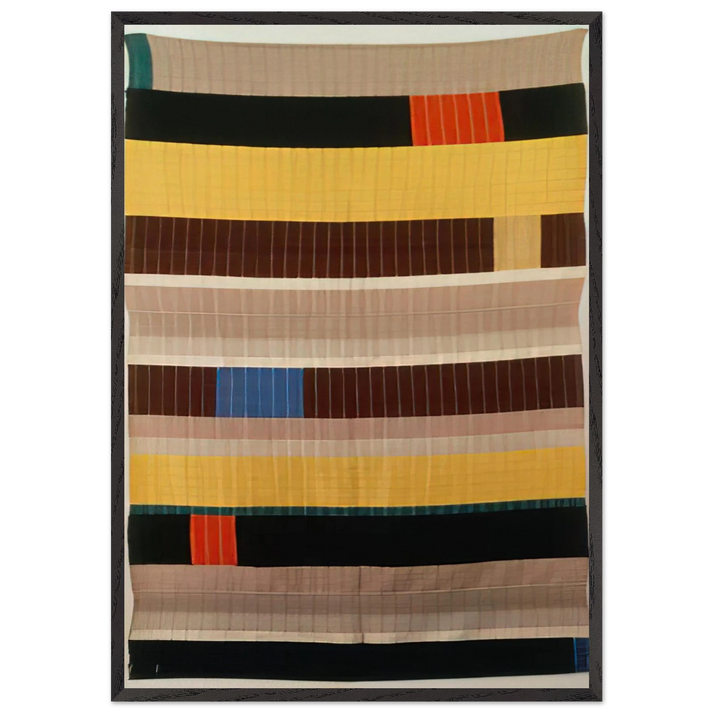 WALL HANGING 1925 1 - Anni Albers 70x100 cm / 28x40 inches Framed Art Print – Black Wooden Frame