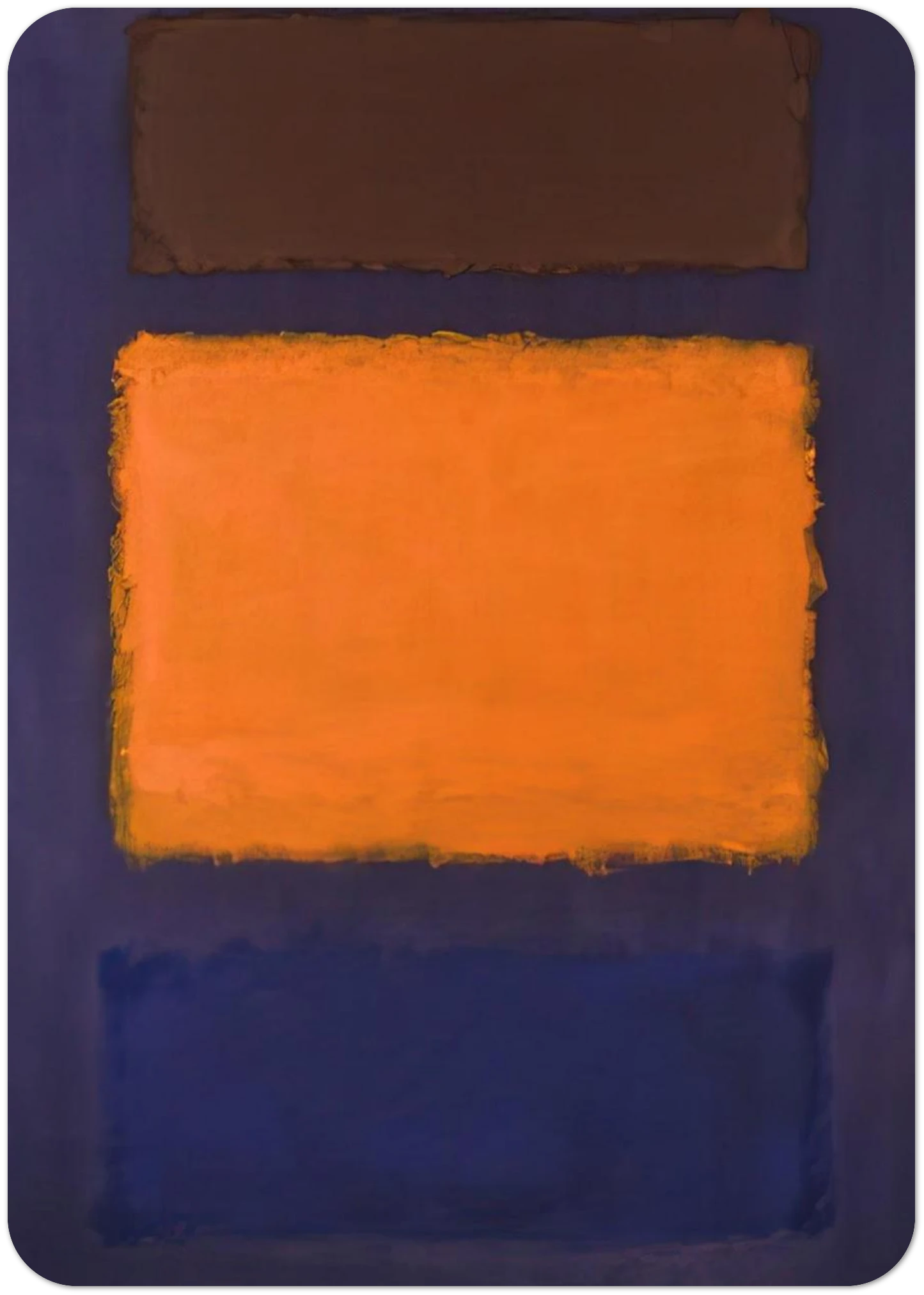 Brown, Orange, Blue on Maroon - c.1963 United States By Mark Rothko Pack of 10 Post Cards | Mark Rothko Post Cards | A6 (10.5 x 14.8 cm) - 4.1 x 5.8 inches