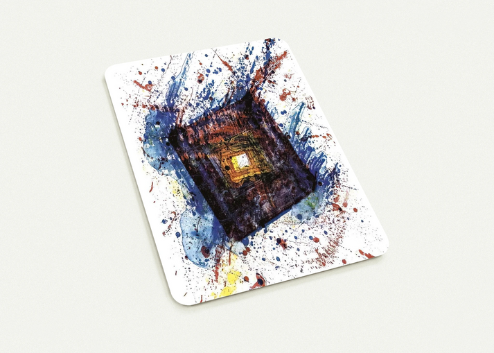 Falling Star L. L249 By Sam Francis Pack of 10 Post Cards | Sam Francis Post Cards | A6 (10.5 x 14.8 cm) - 4.1 x 5.8 inches