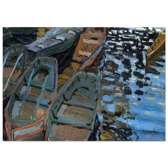 Bathers at La Grenouillere - claude monet Brushed Aluminum Print - 70x100 cm / 28x40 inches | claude monet Aluminum Print | claude monet Prints