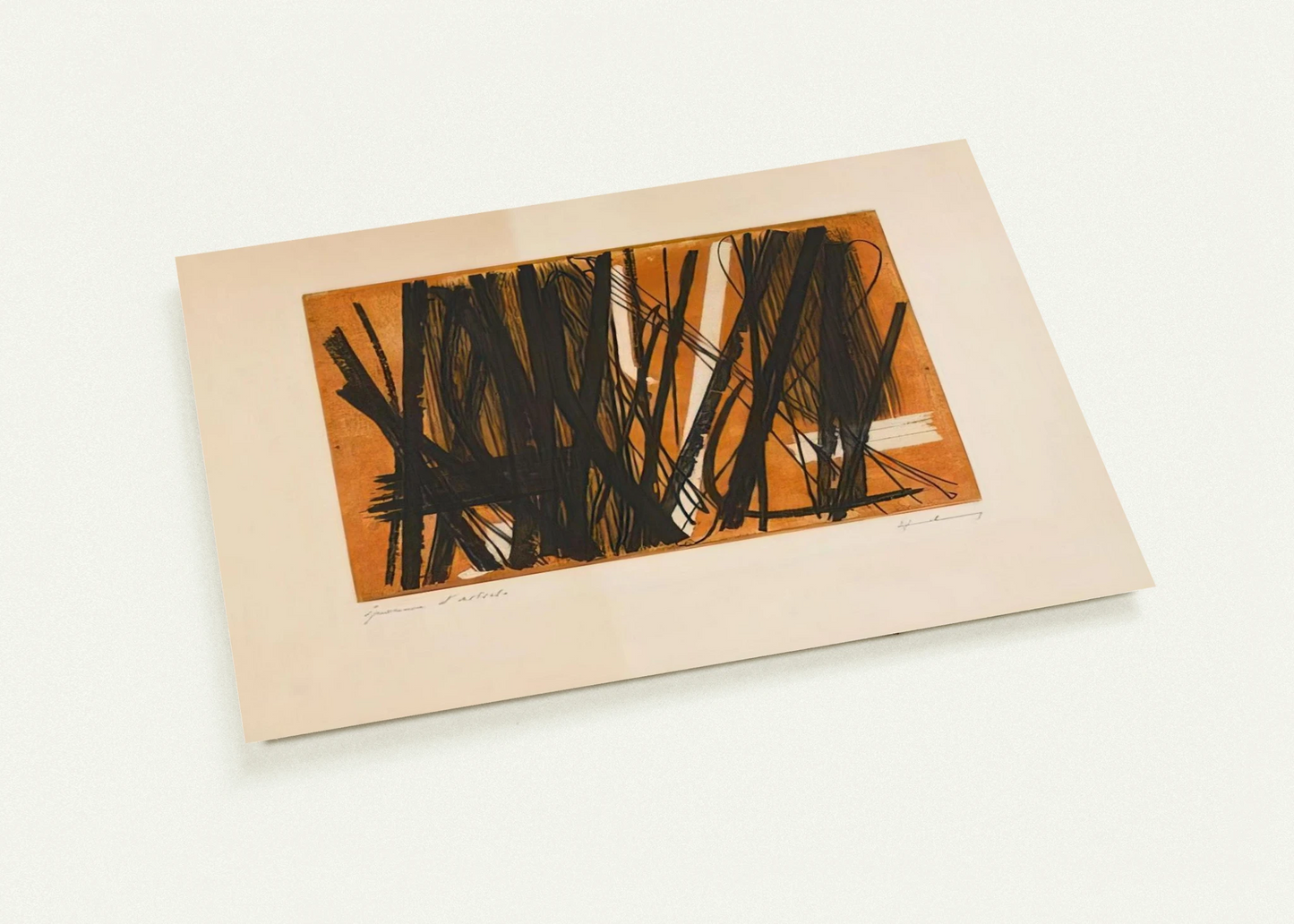 Etching #5 - 1953 By Hans Hartung Pack of 10 Post Cards | Hans Hartung Post Cards | A6 (10.5 x 14.8 cm) - 4.1 x 5.8 inches
