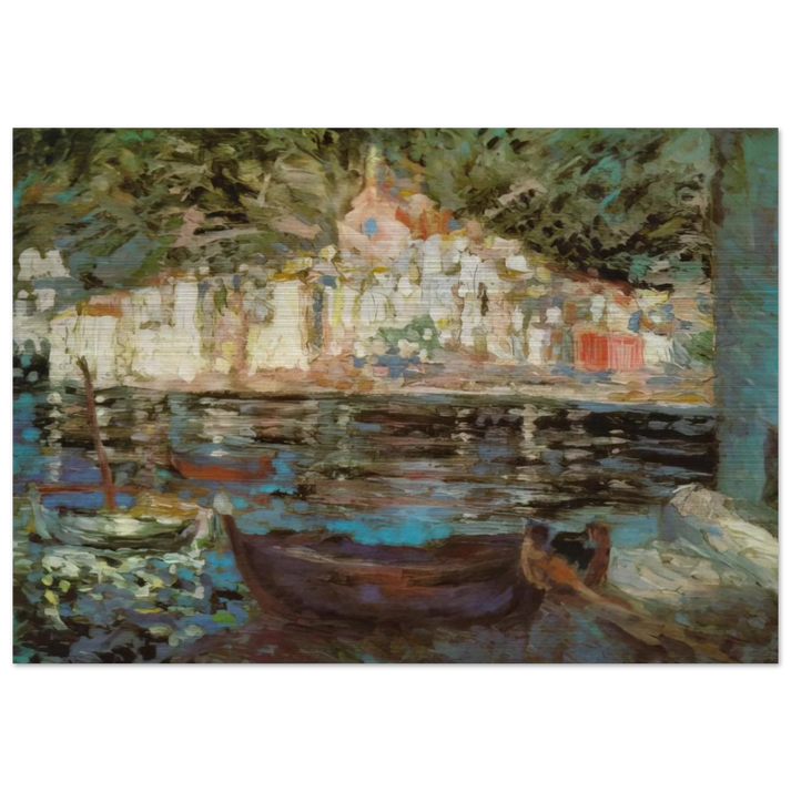 VIEW OF CADAQUES FROM PLAYA POAL - Salvador Dali Brushed Aluminum Print - 70x100 cm / 28x40 inches | Salvador Dali Aluminum Print | Salvador Dali Prints
