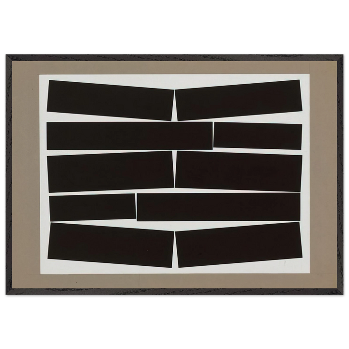 Metaesquema Dois brancos - 1958 - Helio Oiticica 70x100 cm / 28x40 inches Framed Art Print – Black Wooden Frame