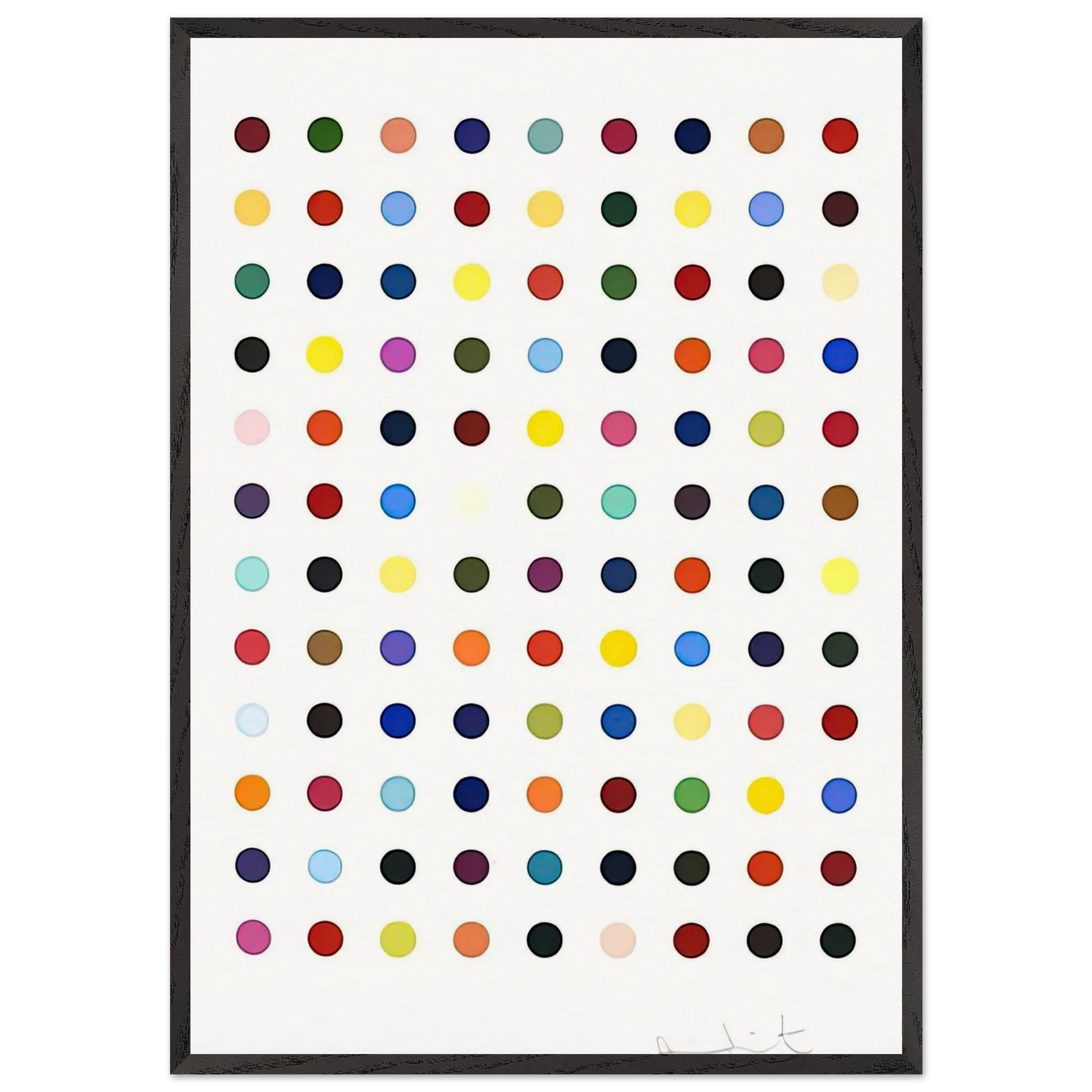 FLUMEQUINE - Damien Hirst 70x100 cm / 28x40 inches Framed Art Print – Black Wooden Frame