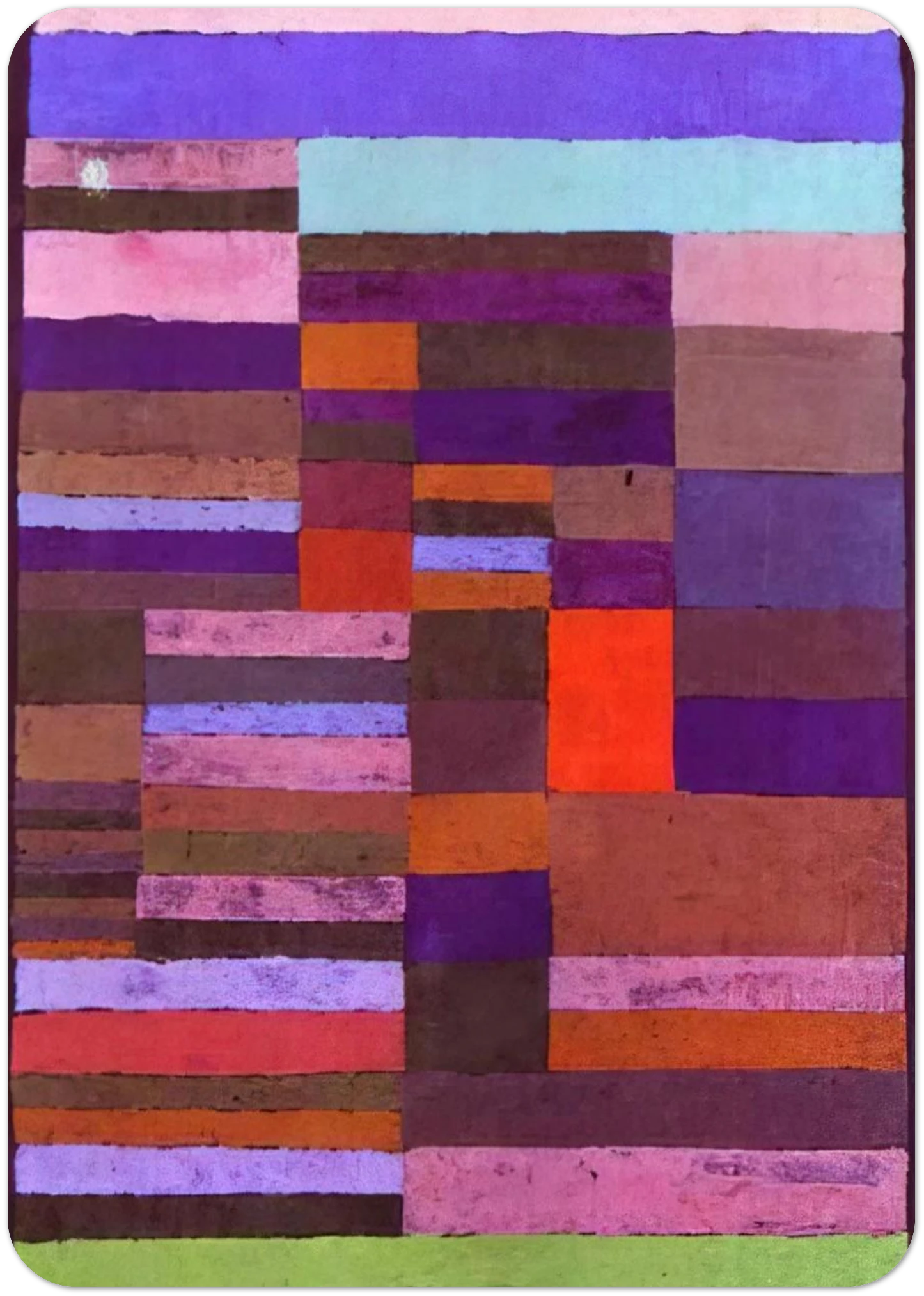 INDIVIDUALIZED ALTIMETRY OF STRIPES 1930 By Paul Klee Pack of 10 Post Cards | Paul Klee Post Cards | A6 (10.5 x 14.8 cm) - 4.1 x 5.8 inches