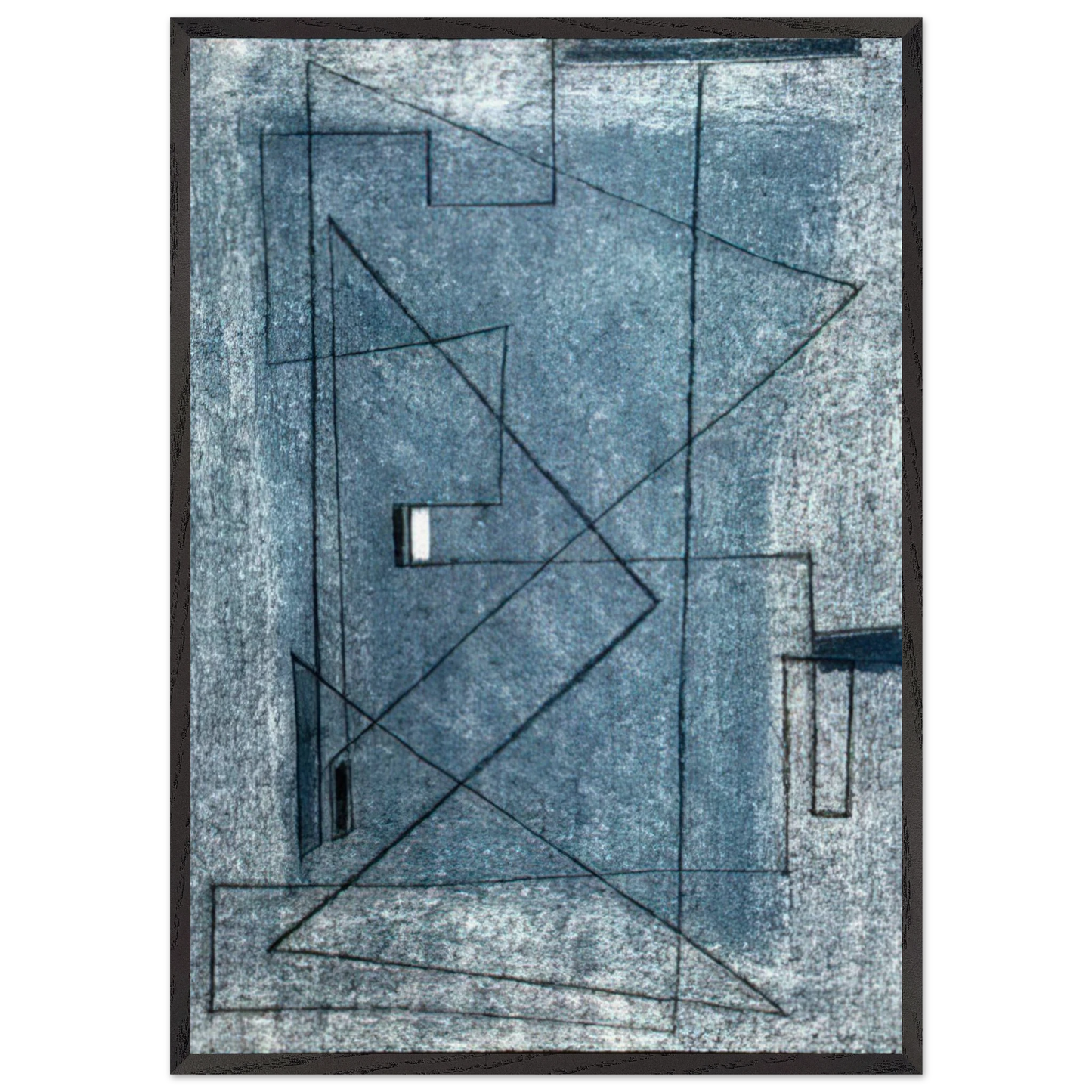 Diario - Art Informel - Bice Lazzari 70x100 cm / 28x40 inches Framed Art Print – Black Wooden Frame