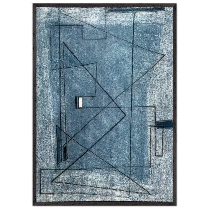 Diario - Art Informel - Bice Lazzari 70x100 cm / 28x40 inches Framed Art Print – Black Wooden Frame