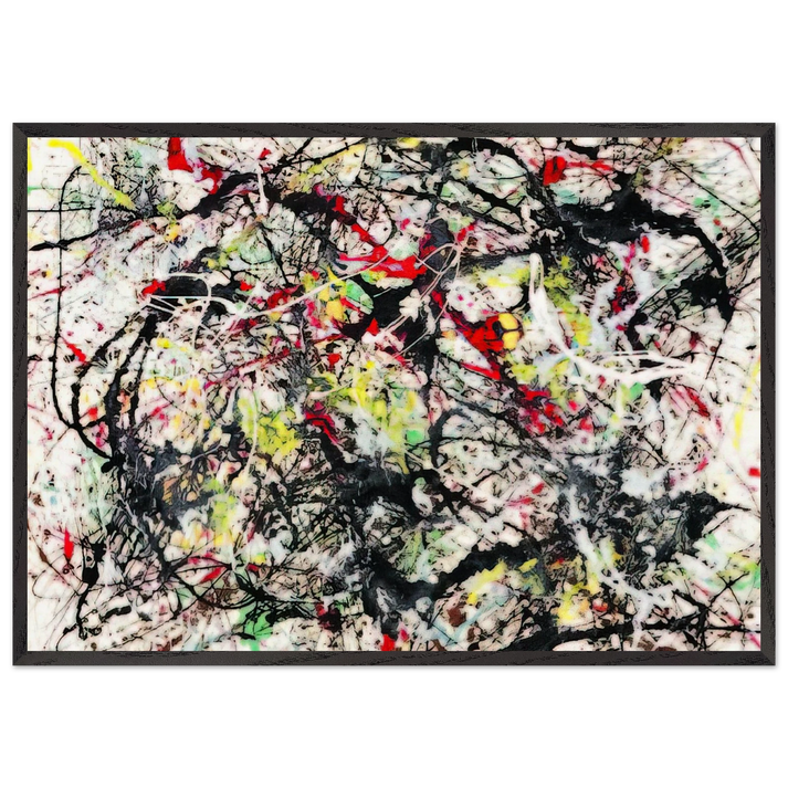 NUMBER 48 1949 - Jackson Pollock 70x100 cm / 28x40 inches Framed Art Print – Black Wooden Frame