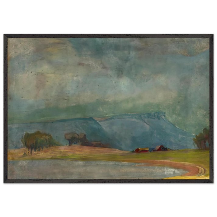 Dodge Ranch - Tonalism - Xavier Martinez 70x100 cm / 28x40 inches Framed Art Print – Black Wooden Frame