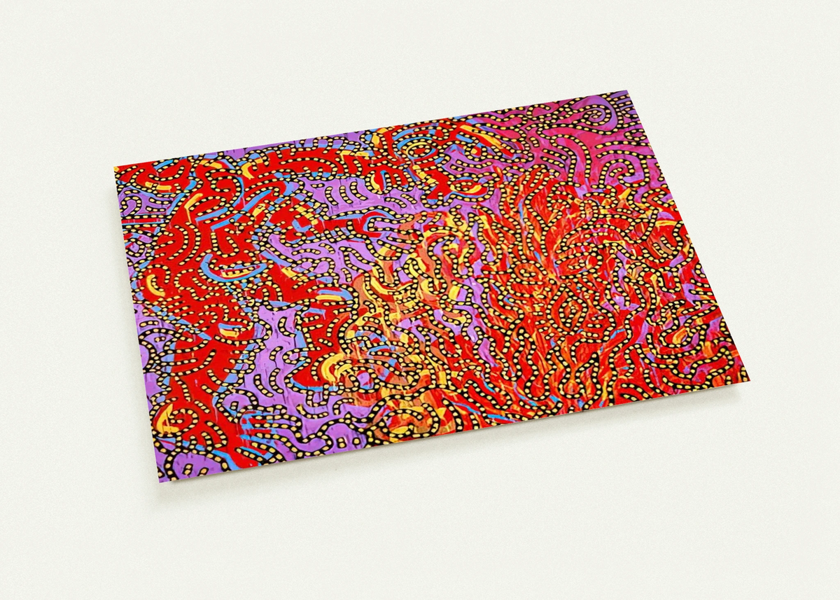 MOSES AND THE BURNING BUSH 1985 By Keith Haring Pack of 10 Post Cards | Keith Haring Post Cards | A6 (10.5 x 14.8 cm) - 4.1 x 5.8 inches
