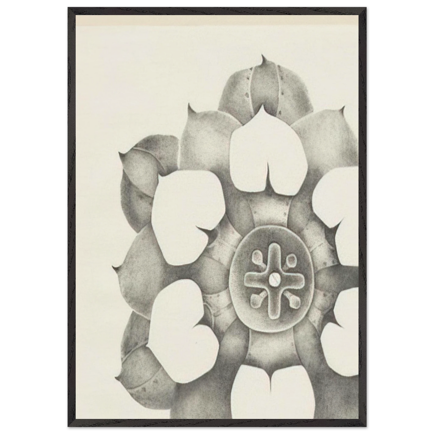 TENTH STONE 1968 - Lee Bontecou 70x100 cm / 28x40 inches Framed Art Print – Black Wooden Frame