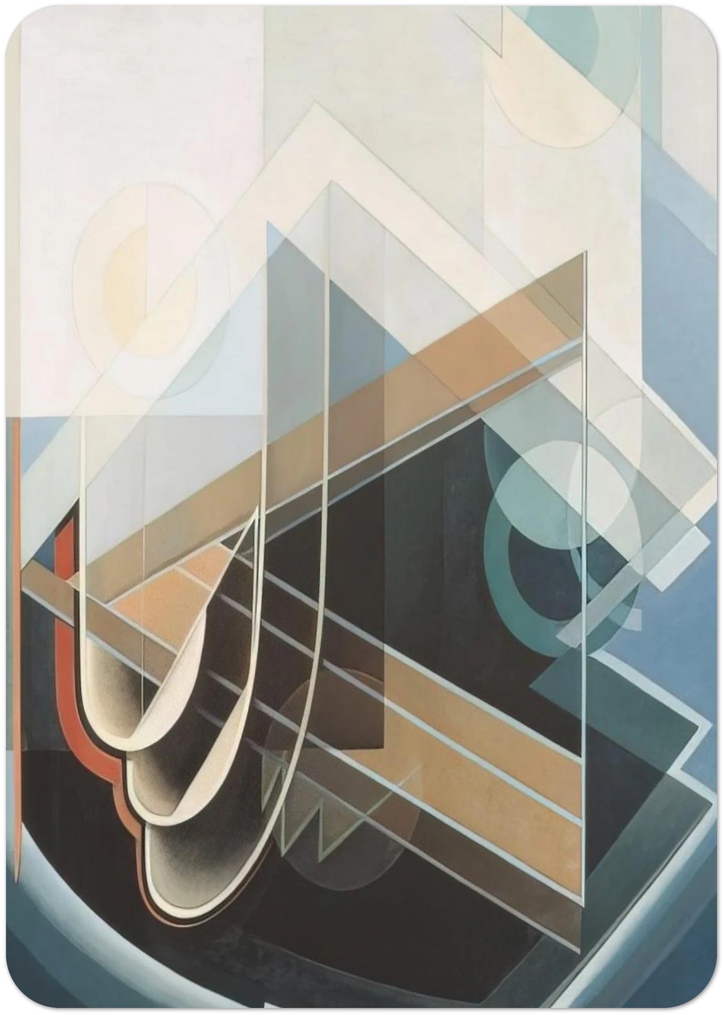 Abstract No. 7 - 1939 By Lawren Harris Pack of 10 Post Cards | Lawren Harris Post Cards | A6 (10.5 x 14.8 cm) - 4.1 x 5.8 inches