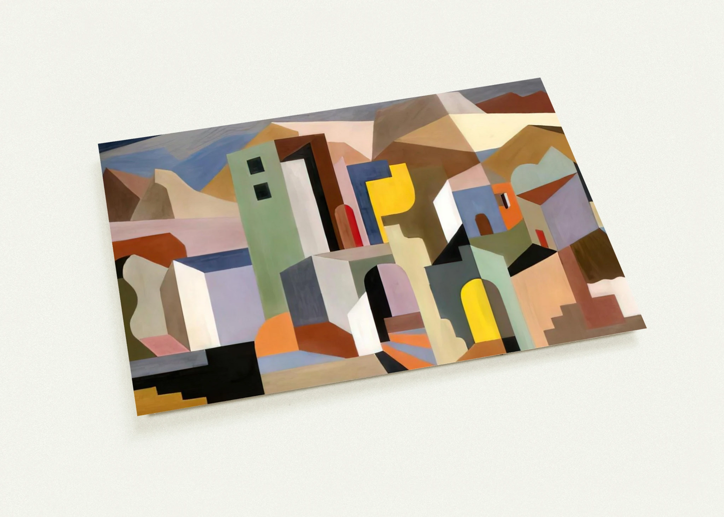 ARCHITECTURAL FORM OF FUTURE IDEAL LANDSCAPE 1921 By Enrico Prampolini Pack of 10 Post Cards | Enrico Prampolini Post Cards | A6 (10.5 x 14.8 cm) - 4.1 x 5.8 inches