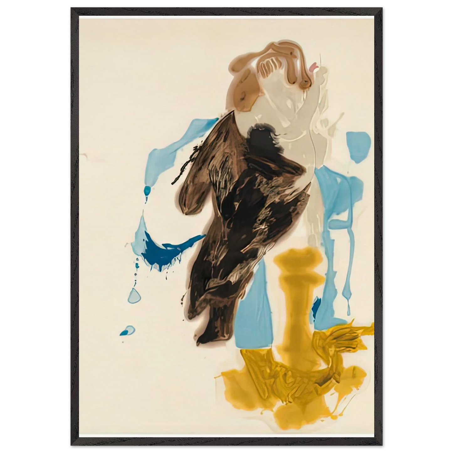 After Rubens 1961- - Helen Frankenthaler 70x100 cm / 28x40 inches Framed Art Print – Black Wooden Frame