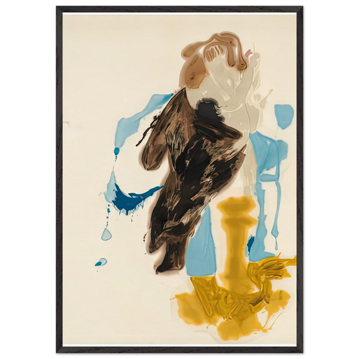 After Rubens 1961- - Helen Frankenthaler 70x100 cm / 28x40 inches Framed Art Print – Black Wooden Frame