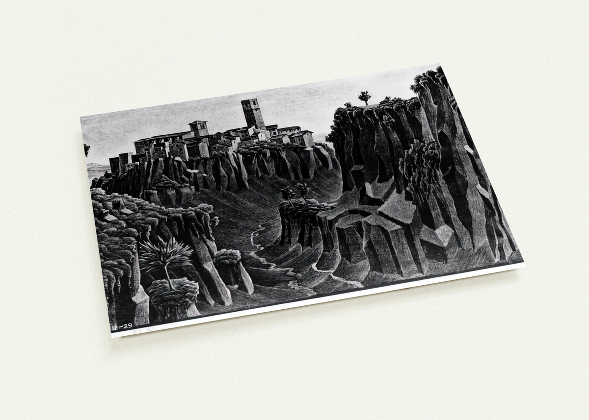 CIMINO BARBARANO By MC Escher Pack of 10 Post Cards | MC Escher Post Cards | A6 (10.5 x 14.8 cm) - 4.1 x 5.8 inches