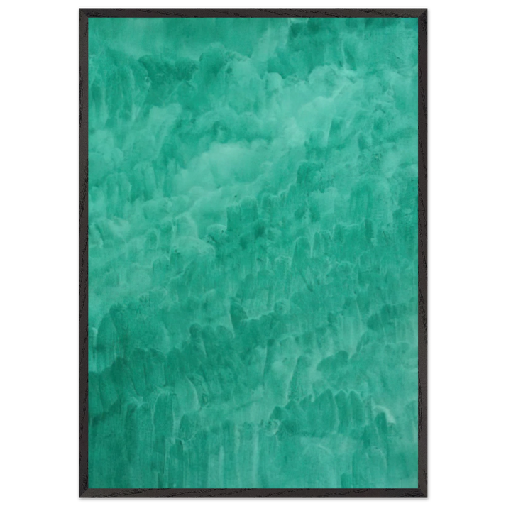 Viridian - Marcia Hafif 70x100 cm / 28x40 inches Framed Art Print – Black Wooden Frame