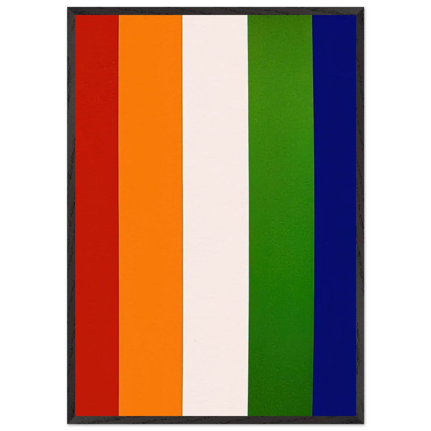Red Orange White Green Blue - Ellsworth Kelly 70x100 cm / 28x40 inches Framed Art Print – Black Wooden Frame